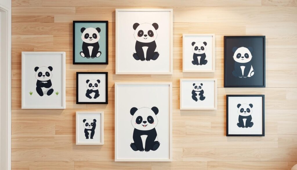 panda art prints sizing