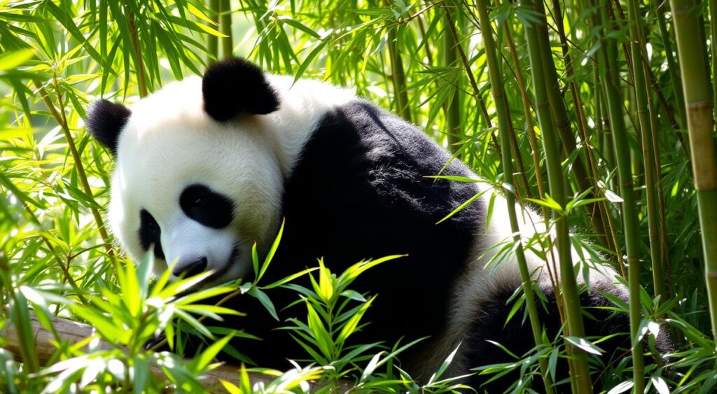 wild giant panda